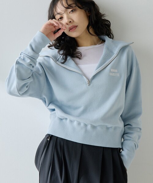 セール】ハーフジップロゴ裏毛プルオーバー（スウェット）｜Whim