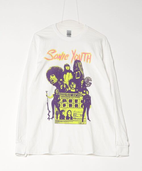 MUSIC TEE（ミュージックティー）の「SONIC YOUTH L/S“KOOL” - ソニック ユース ロングスリーブ "クール”（Tシャツ/カットソー・メンズ・ホワイト・LARGE/X-LARGE/MEDIUM）」の3枚目の写真