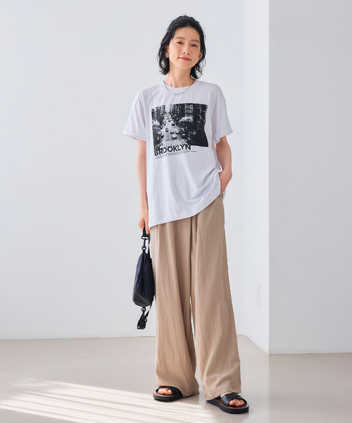 CROSS FUNCTION（クロスファンクション）の「エブ楽 BROOKLYNフォトプリントTシャツ（Tシャツ/カットソー・レディース・ホワイト・FREE）」の9枚目の写真