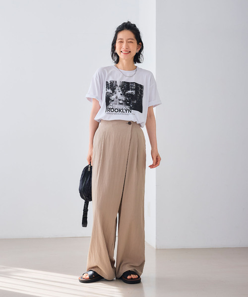 CROSS FUNCTION（クロスファンクション）の「エブ楽 BROOKLYNフォトプリントTシャツ（Tシャツ/カットソー・レディース・ホワイト・FREE）」の15枚目の写真