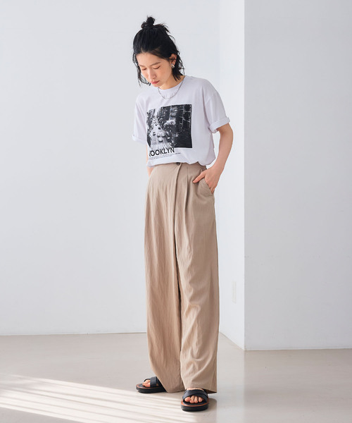 CROSS FUNCTION（クロスファンクション）の「エブ楽 BROOKLYNフォトプリントTシャツ（Tシャツ/カットソー・レディース・ホワイト・FREE）」の16枚目の写真