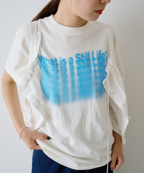 WHIMSIC(ウィムジック)の「【UNISEX】 ミラージュ シルクスクリーン プリントT(Tシャツ/カットソー・レディース・ネイビー/ホワイト・1/2)」の22枚目の写真