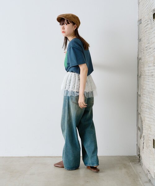 WHIMSIC(ウィムジック)の「【UNISEX】 ミラージュ シルクスクリーン プリントT(Tシャツ/カットソー・レディース・ネイビー/ホワイト・1/2)」の7枚目の写真