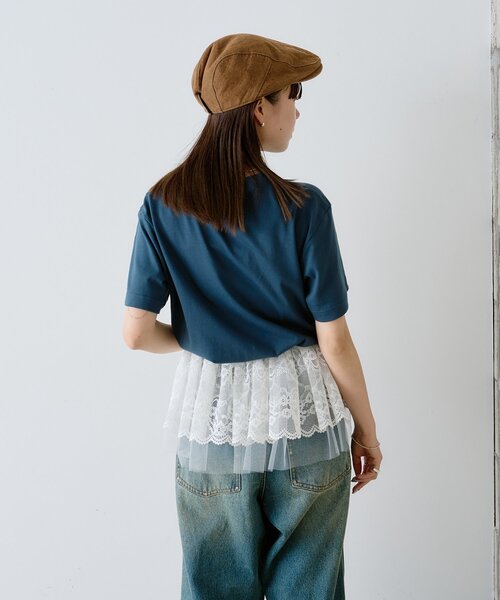 WHIMSIC(ウィムジック)の「【UNISEX】 ミラージュ シルクスクリーン プリントT(Tシャツ/カットソー・レディース・ネイビー/ホワイト・1/2)」の10枚目の写真
