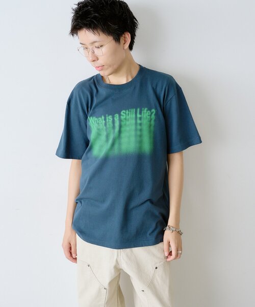 WHIMSIC(ウィムジック)の「【UNISEX】 ミラージュ シルクスクリーン プリントT(Tシャツ/カットソー・レディース・ネイビー/ホワイト・1/2)」の12枚目の写真