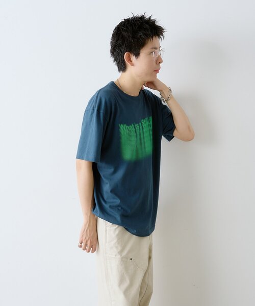WHIMSIC(ウィムジック)の「【UNISEX】 ミラージュ シルクスクリーン プリントT(Tシャツ/カットソー・レディース・ネイビー/ホワイト・1/2)」の13枚目の写真