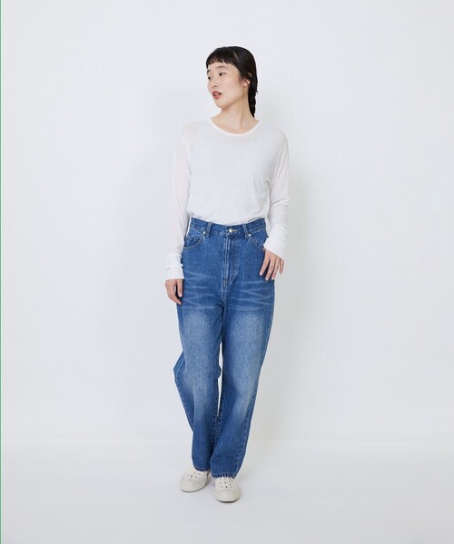LOISIR(ロワズィール)の「モンローデニム(デニムパンツ・レディース・ブラック系その他/インディゴブルー・40/38/36)」の5枚目の写真