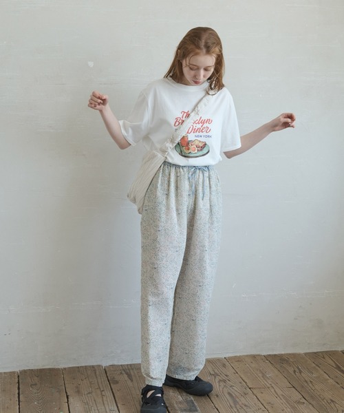 Crisp(クリスプ)の「モーニングプレートTシャツ(Tシャツ/カットソー・レディース・ブラウン/ホワイト・FREE)」の4枚目の写真