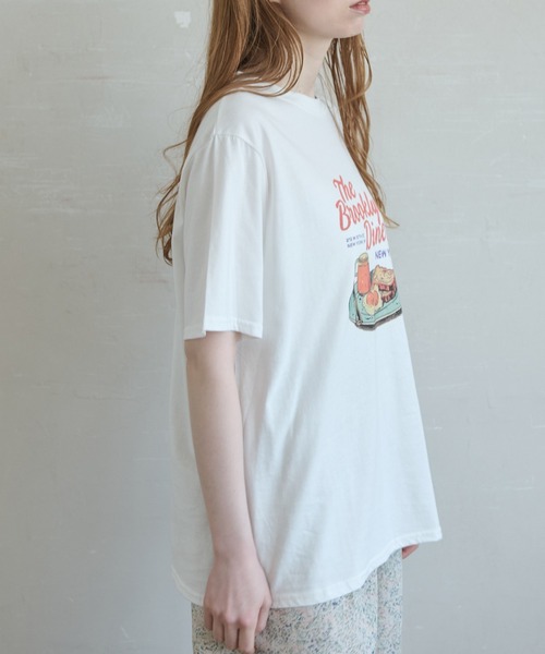 Crisp(クリスプ)の「モーニングプレートTシャツ(Tシャツ/カットソー・レディース・ブラウン/ホワイト・FREE)」の8枚目の写真