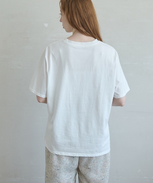 Crisp(クリスプ)の「モーニングプレートTシャツ(Tシャツ/カットソー・レディース・ブラウン/ホワイト・FREE)」の9枚目の写真