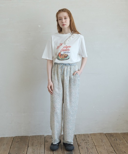 Crisp(クリスプ)の「モーニングプレートTシャツ(Tシャツ/カットソー・レディース・ブラウン/ホワイト・FREE)」の3枚目の写真