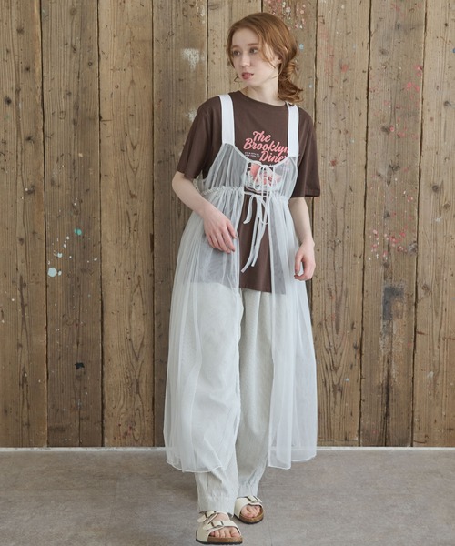 Crisp(クリスプ)の「モーニングプレートTシャツ(Tシャツ/カットソー・レディース・ブラウン/ホワイト・FREE)」の16枚目の写真