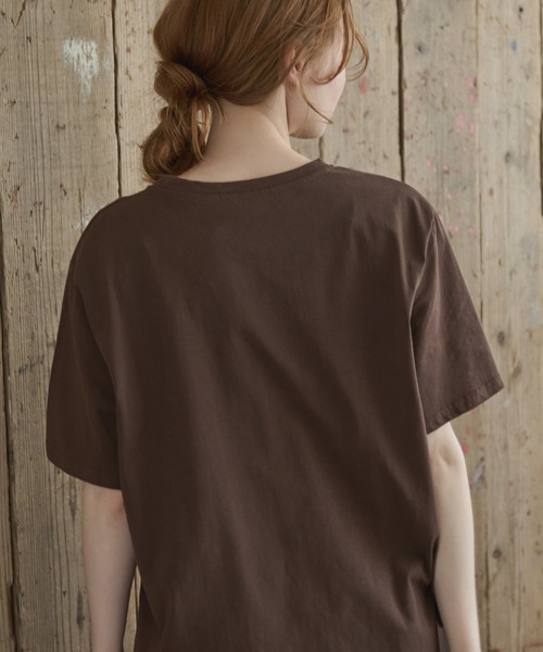 Crisp(クリスプ)の「モーニングプレートTシャツ(Tシャツ/カットソー・レディース・ブラウン/ホワイト・FREE)」の20枚目の写真