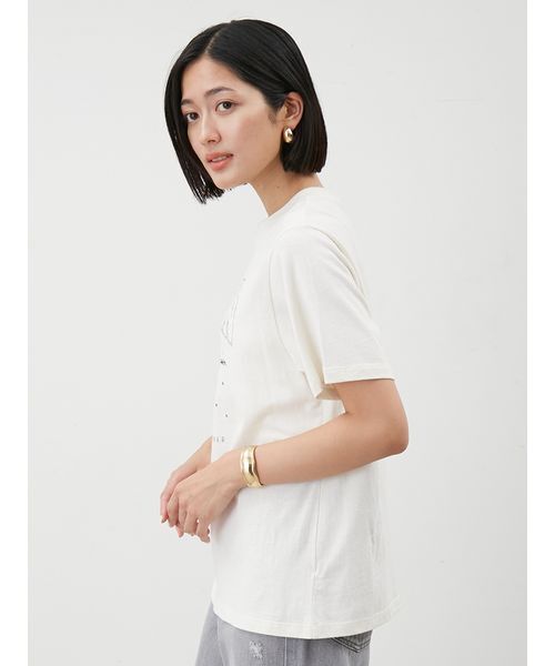 Mila Owen（ミラオーウェン）の「EAGLETシャツ（Tシャツ/カットソー・レディース・チャコールグレー/ライトブルー/ホワイト/ボルドー・0/1）」の14枚目の写真