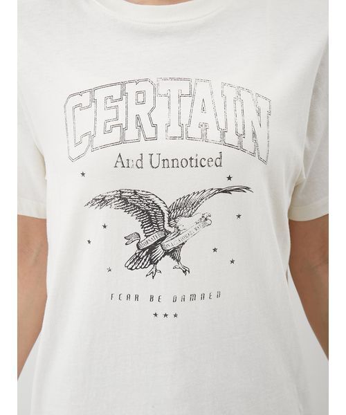 Mila Owen（ミラオーウェン）の「EAGLETシャツ（Tシャツ/カットソー・レディース・チャコールグレー/ライトブルー/ホワイト/ボルドー・0/1）」の9枚目の写真