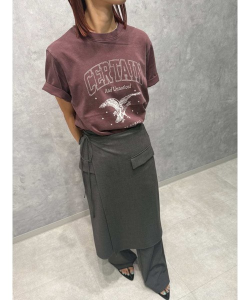 Mila Owen（ミラオーウェン）の「EAGLETシャツ（Tシャツ/カットソー・レディース・チャコールグレー/ライトブルー/ホワイト/ボルドー・0/1）」の15枚目の写真