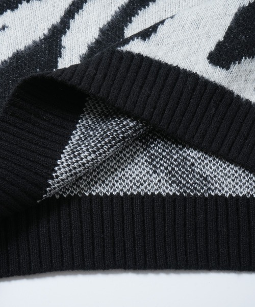 Starting Over（スターティングオーバー）の「アニマル グラデーション 総柄 プルオーバー クルーネック シャギーニット（ニット/セーター・メンズ・ベージュ/ブラック/ブラック×ホワイト/グレー/ネイビー/ブラック×グレー・M/L）」の10枚目の写真