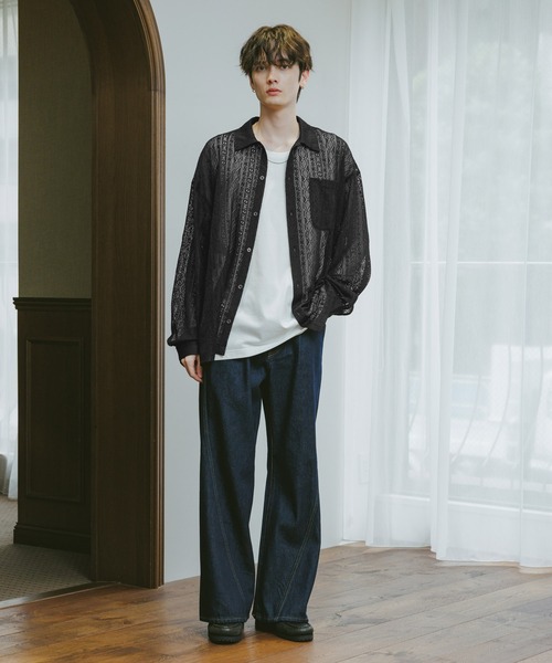 セール】レースシアールーズシャツ（シャツ/ブラウス