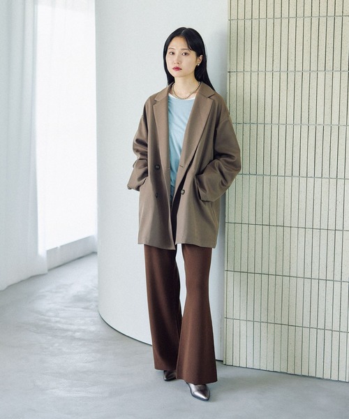 LEPSIM（レプシィム）の「12ゲージ総針フレアパンツ　571632（その他パンツ・レディース・ブラック/ワインレッド/ブラウン・FREE）」の10枚目の写真