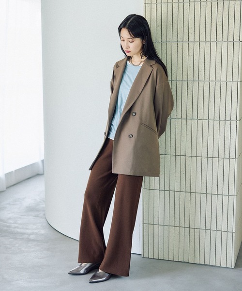 LEPSIM（レプシィム）の「12ゲージ総針フレアパンツ　571632（その他パンツ・レディース・ブラック/ワインレッド/ブラウン・FREE）」の12枚目の写真