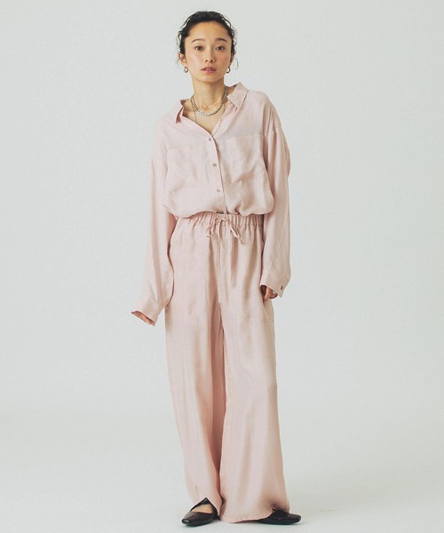 ROSE BUD(ローズバッド)の「FIBRIL SHIRT(シャツ/ブラウス・レディース・ブラック/ピンク/ベージュ・ONE SIZE)」の4枚目の写真