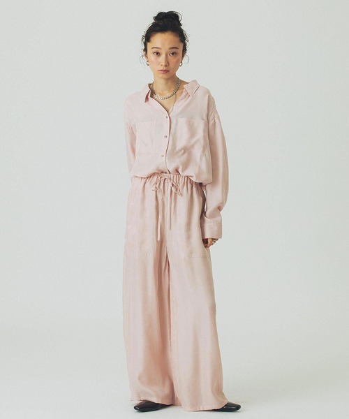 ROSE BUD(ローズバッド)の「FIBRIL SHIRT(シャツ/ブラウス・レディース・ブラック/ピンク/ベージュ・ONE SIZE)」の5枚目の写真