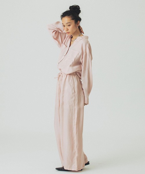 ROSE BUD(ローズバッド)の「FIBRIL SHIRT(シャツ/ブラウス・レディース・ブラック/ピンク/ベージュ・ONE SIZE)」の6枚目の写真