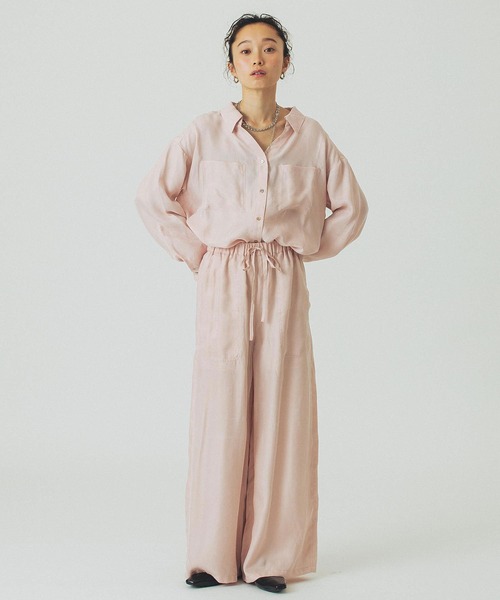 ROSE BUD(ローズバッド)の「FIBRIL SHIRT(シャツ/ブラウス・レディース・ブラック/ピンク/ベージュ・ONE SIZE)」の7枚目の写真