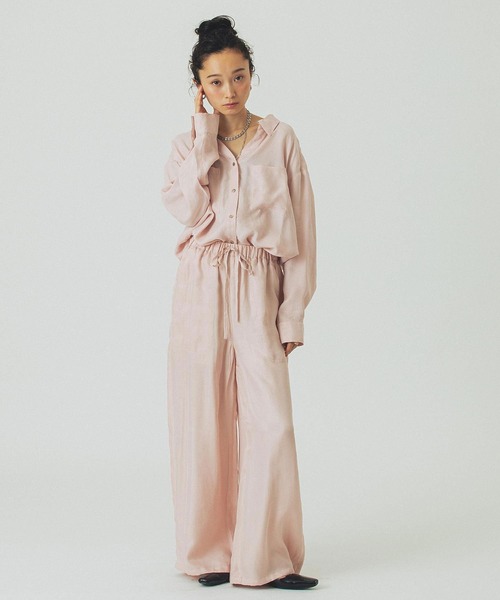 ROSE BUD(ローズバッド)の「FIBRIL SHIRT(シャツ/ブラウス・レディース・ブラック/ピンク/ベージュ・ONE SIZE)」の8枚目の写真