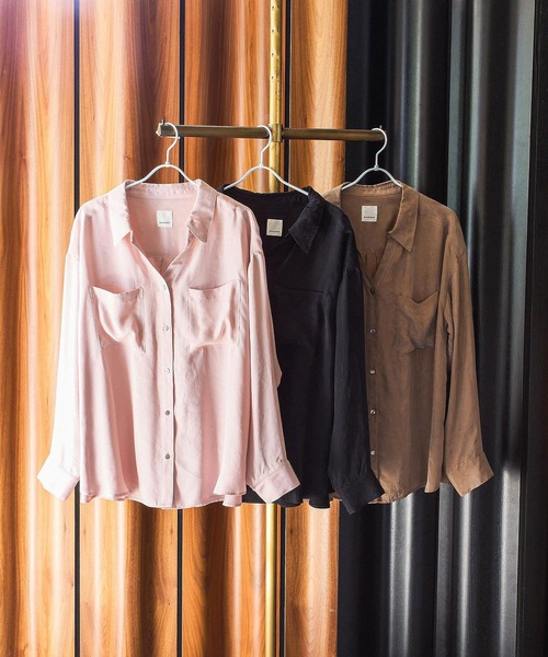 ROSE BUD(ローズバッド)の「FIBRIL SHIRT(シャツ/ブラウス・レディース・ブラック/ピンク/ベージュ・ONE SIZE)」の14枚目の写真