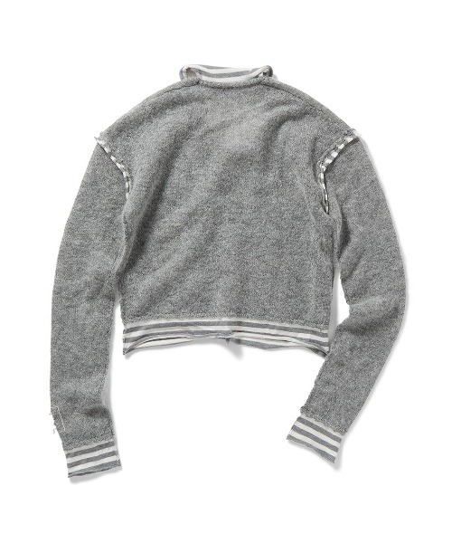 Stripe Patch Mohair Top（ニット/セーター）｜PERVERZE（パーバーズ