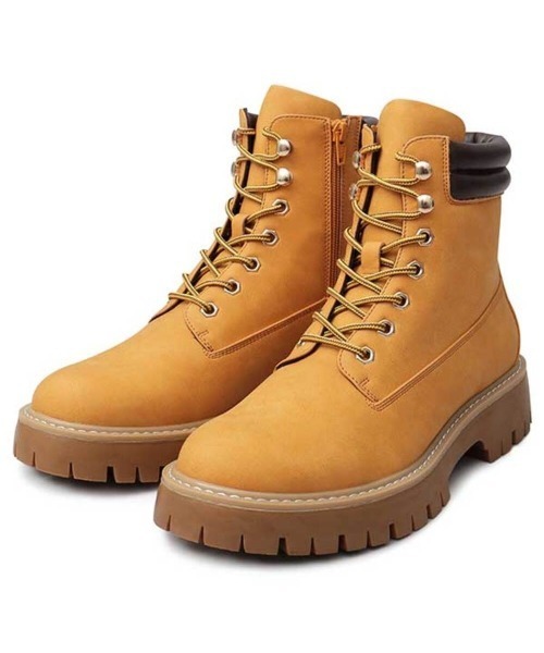 BACKYARD FAMILY(バックヤードファミリー)の「glabella LACE UP WORK BOOTS(ブーツ・メンズ・ブラック/キャメル・27cm/26cm/25cm)」の2枚目の写真