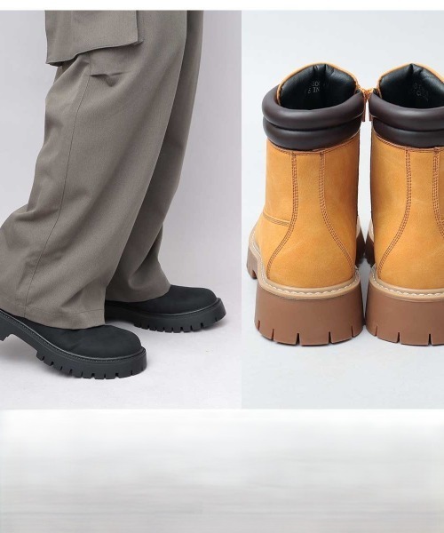 BACKYARD FAMILY(バックヤードファミリー)の「glabella LACE UP WORK BOOTS(ブーツ・メンズ・ブラック/キャメル・27cm/26cm/25cm)」の7枚目の写真