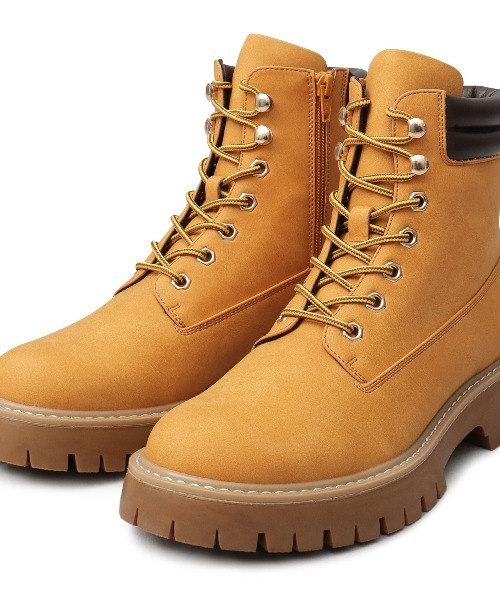 BACKYARD FAMILY(バックヤードファミリー)の「glabella LACE UP WORK BOOTS(ブーツ・メンズ・ブラック/キャメル・27cm/26cm/25cm)」の5枚目の写真