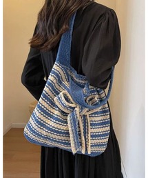 CHEER（チアー）の「リボンボーダートートバッグ（トートバッグ）」