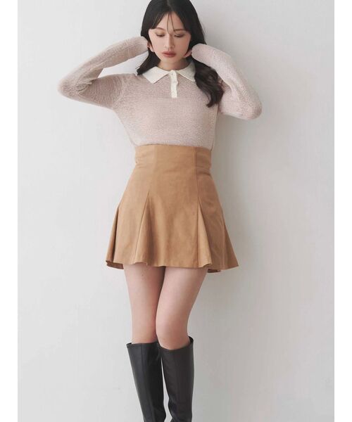 MERCURYDUO（マーキュリーデュオ）の「クリアボタンポロニット（ニット/セーター・レディース・ベビーピンク/ブルー/イエロー・FREE）」の7枚目の写真