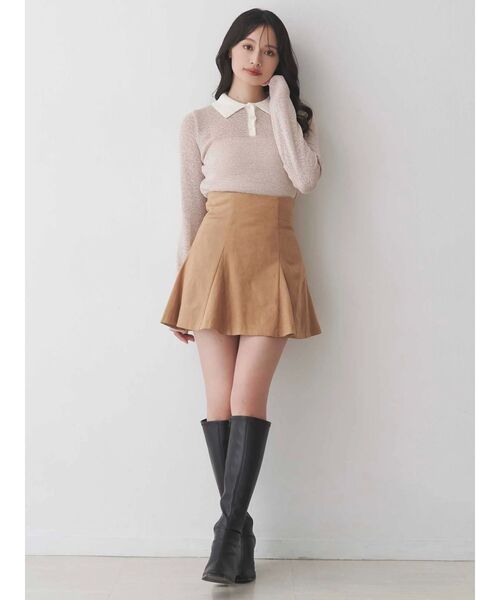 MERCURYDUO（マーキュリーデュオ）の「クリアボタンポロニット（ニット/セーター・レディース・ベビーピンク/ブルー/イエロー・FREE）」の9枚目の写真