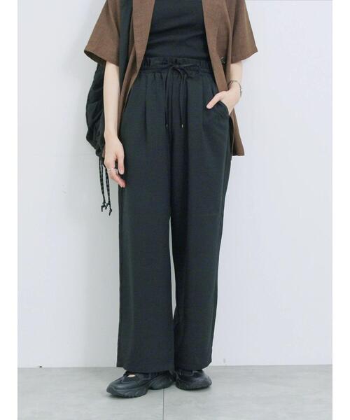 Samansa Mos2 blue（サマンサモスモスブルー）の「ウエストフリルイージーパンツ（その他パンツ・レディース・ブラウン/ベージュ/ブラック/チャコールグレー・F）」の16枚目の写真