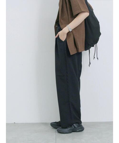 Samansa Mos2 blue（サマンサモスモスブルー）の「ウエストフリルイージーパンツ（その他パンツ・レディース・ブラウン/ベージュ/ブラック/チャコールグレー・F）」の17枚目の写真