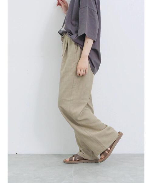 Samansa Mos2 blue（サマンサモスモスブルー）の「ウエストフリルイージーパンツ（その他パンツ・レディース・ブラウン/ベージュ/ブラック/チャコールグレー・F）」の20枚目の写真