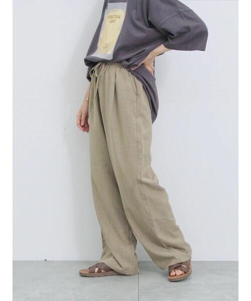 Samansa Mos2 blue（サマンサモスモスブルー）の「ウエストフリルイージーパンツ（その他パンツ・レディース・ブラウン/ベージュ/ブラック/チャコールグレー・F）」の21枚目の写真