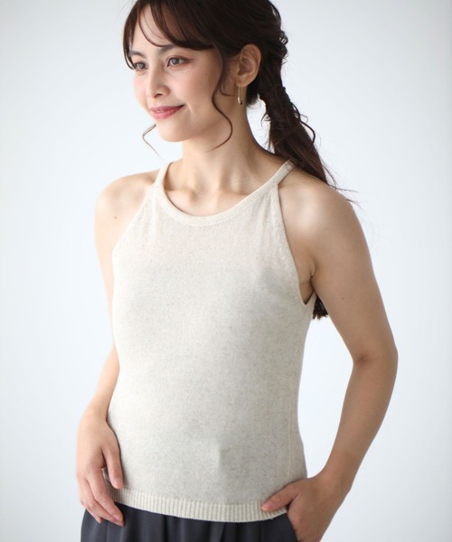 Ehre style(エーレスタイル)の「リネン混 夏→秋 頼れるレイヤーセット(その他トップス・レディース・ベージュ/ブラック・FREE)」の5枚目の写真