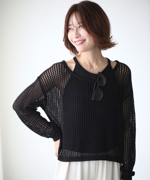 Ehre style(エーレスタイル)の「リネン混 夏→秋 頼れるレイヤーセット(その他トップス・レディース・ベージュ/ブラック・FREE)」の15枚目の写真