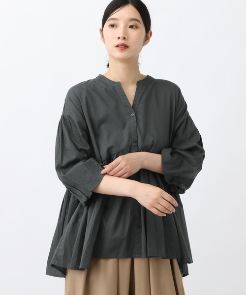 セール】《natural by clip》バルーンスリーブブラウス（シャツ