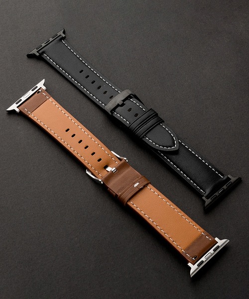 CALIFORNIA OUTFITTERS（カリフォルニア アウトフィッターズ）の「8B1 レザー調スマートウォッチバンド アップルウォッチ バンド ベルト 38mm 40mm 41mm 42mm 44mm 45mm（デジタル腕時計・メンズ・ブラウン/ブラック・38-41mm/42-45mm）」の9枚目の写真