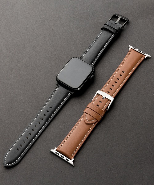 CALIFORNIA OUTFITTERS（カリフォルニア アウトフィッターズ）の「8B1 レザー調スマートウォッチバンド アップルウォッチ バンド ベルト 38mm 40mm 41mm 42mm 44mm 45mm（デジタル腕時計・メンズ・ブラウン/ブラック・38-41mm/42-45mm）」の12枚目の写真