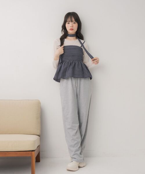 ems excite（エムズエキサイト）の「ダブルインベルスウェット（その他パンツ・レディース・ライトグレー/ナチュラル/ブラック・FREE）」の11枚目の写真