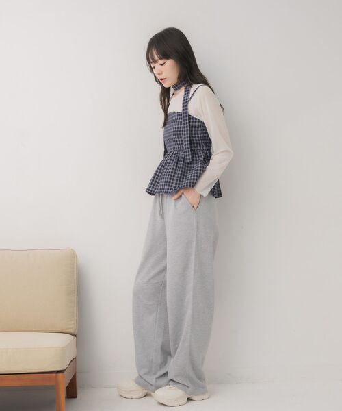 ems excite（エムズエキサイト）の「ダブルインベルスウェット（その他パンツ・レディース・ライトグレー/ナチュラル/ブラック・FREE）」の12枚目の写真