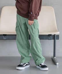 BAYFLOW | [ウエストオールゴム仕様で着脱簡単♪]コーデュロイカーゴパンツ(KIDS)(カーゴパンツ)