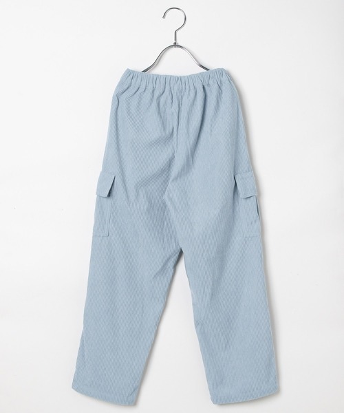 BAYFLOW（ベイフロー）の「[ウエストオールゴム仕様で着脱簡単♪]コーデュロイカーゴパンツ(KIDS)（カーゴパンツ・キッズ・グリーン/ピンク/ブルー・110cm/120cm/130cm/140cm/150cm）」の6枚目の写真